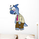 Illustration Parasaurolophus Dressed up Wall Decal