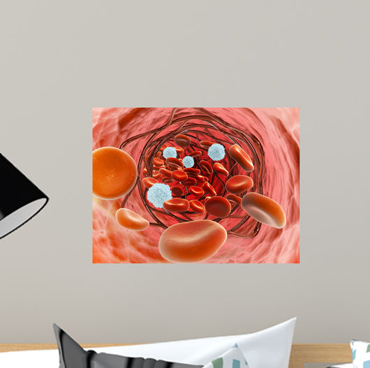 Microscopic Blood Flow inside Wall Decal