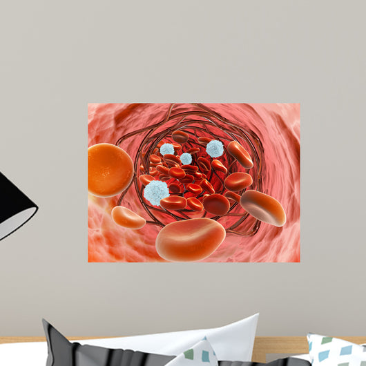 Microscopic Blood Flow inside Wall Decal