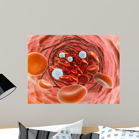 Microscopic Blood Flow inside Wall Decal