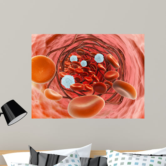 Microscopic Blood Flow inside Wall Decal