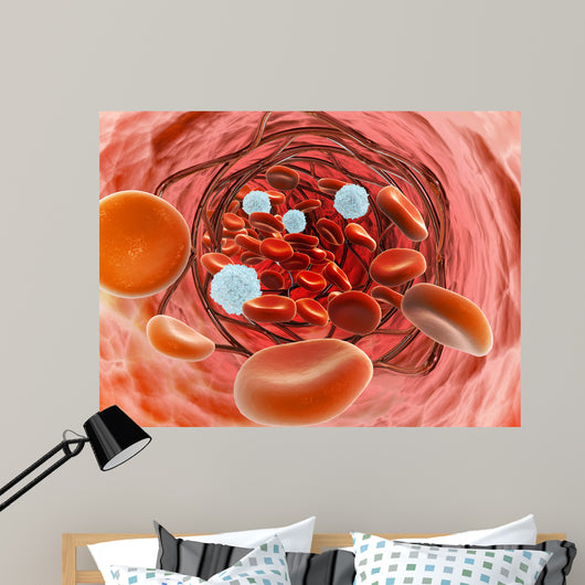 Microscopic Blood Flow inside Wall Decal