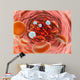 Microscopic Blood Flow inside Wall Decal