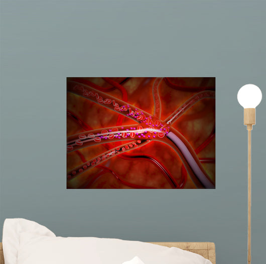 Microscopic Medicine Being Injected Wall Decal