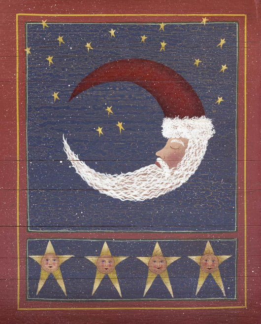 Half Moon Santa Wall Decal Design 2