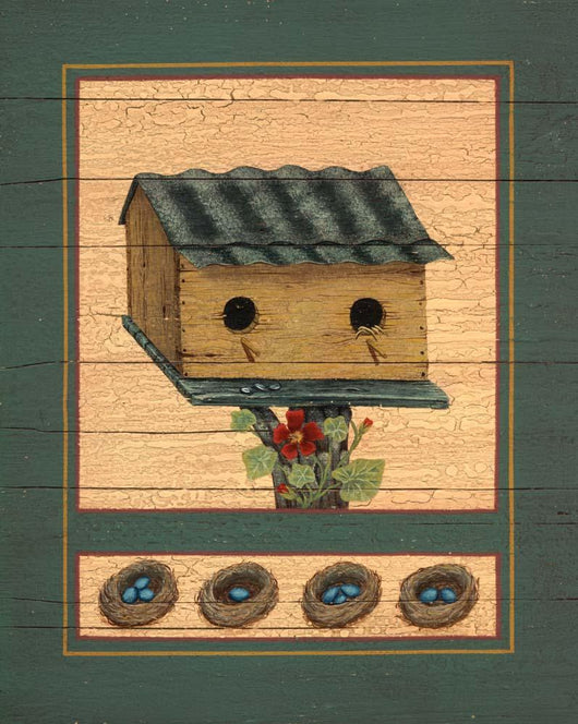 Purple Birdhouse Wall Decal Design 2