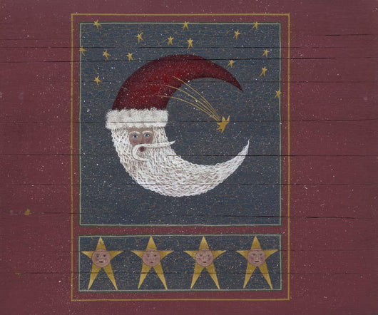 Another Half Moon Santa Wall Decal