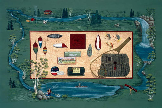 Fishing Equipment Wall Decal