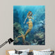 Mermaid Clown Fish Kiss Wall Mural