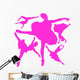 Hot Pink Ballet Silhouette Wall Decal Stickers Wall Decal