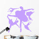 Purple Ballet Silhouette Set Wall Decal Stickers Wall Decal