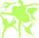 Lime Green Ballet Silhouette Wall Decal Stickers Wall Decal