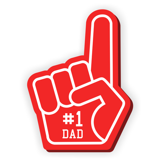 #1 Dad Finger Sticker