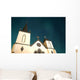 Aurora above Church Wall Decal