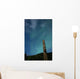 Aurora above Totem Pole Wall Decal