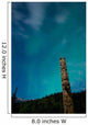 Aurora above Totem Pole Wall Decal