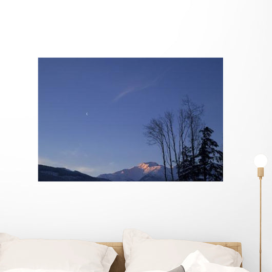 Moon and Alpenglow Wall Decal Design 2