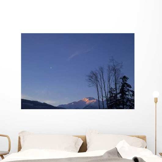 Moon and Alpenglow Wall Decal Design 2