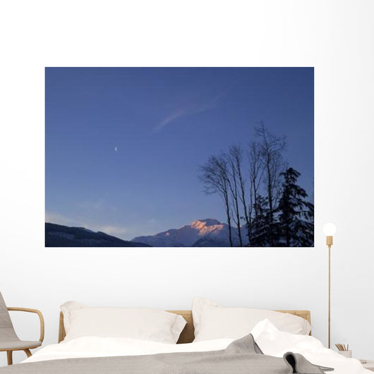 Moon and Alpenglow Wall Decal Design 2