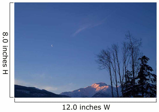 Moon and Alpenglow Wall Decal Design 2