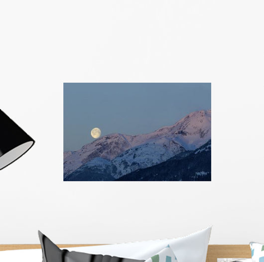 Moon and Alpenglow Wall Decal Design 1