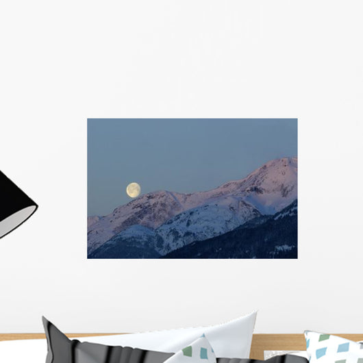 Moon and Alpenglow Wall Decal Design 1