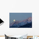 Moon and Alpenglow Wall Decal Design 1