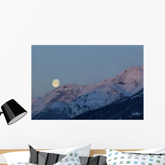 Moon and Alpenglow Wall Decal Design 1