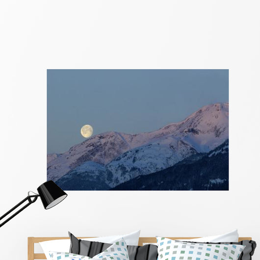 Moon and Alpenglow Wall Decal Design 1