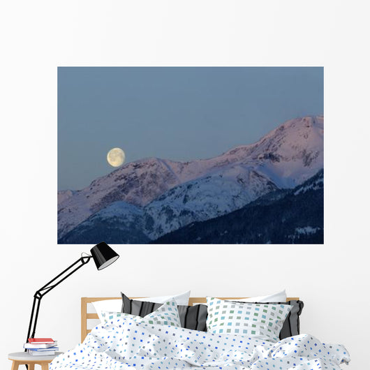 Moon and Alpenglow Wall Decal Design 1