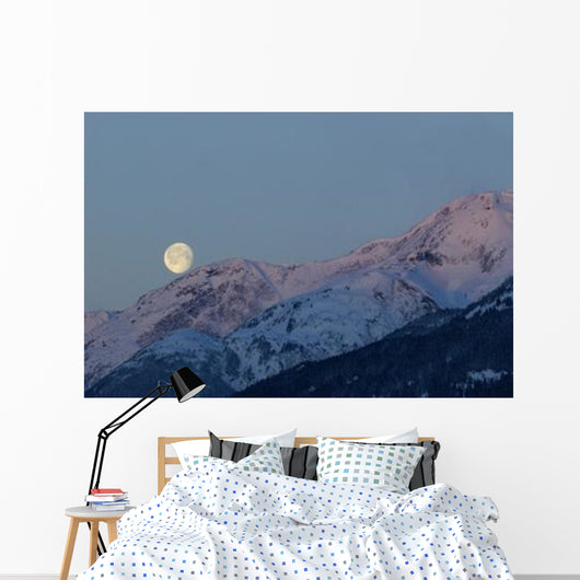 Moon and Alpenglow Wall Decal Design 1