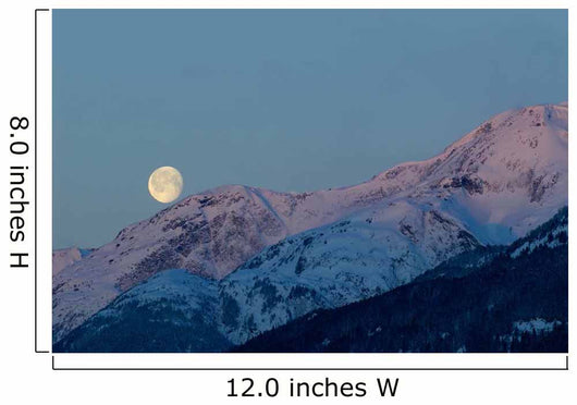 Moon and Alpenglow Wall Decal Design 1