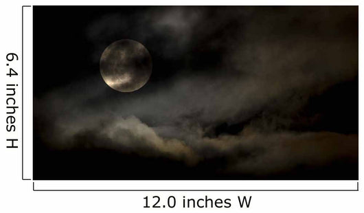 Harvest Moon through Clouds Wall Decal
