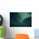 Green Aurora above Far Wall Decal Design 2