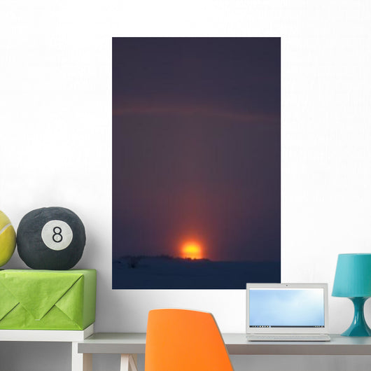 Sunset from Dettah Ice Wall Decal Design 1