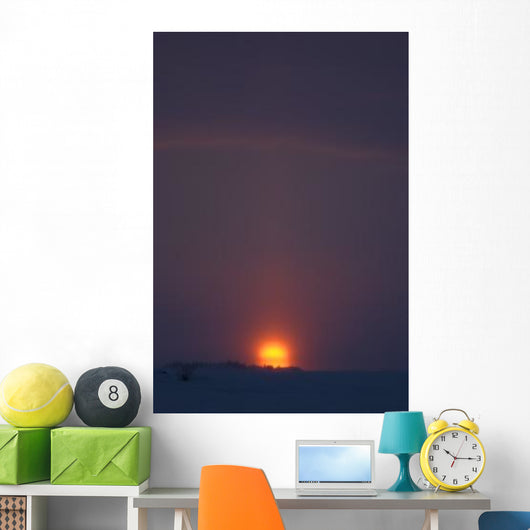 Sunset from Dettah Ice Wall Decal Design 1