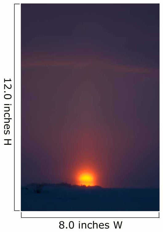 Sunset from Dettah Ice Wall Decal Design 1