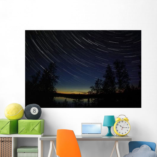 Star Trails Dusk Wall Decal Design 1