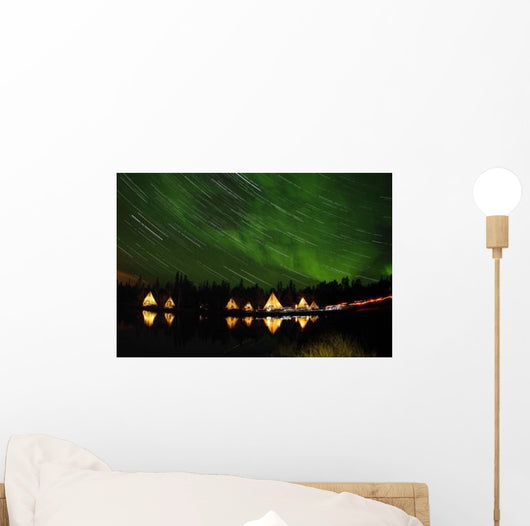 Aurora and Star Trails Wall Decal Design 2