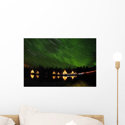 Aurora and Star Trails Wall Decal Design 2
