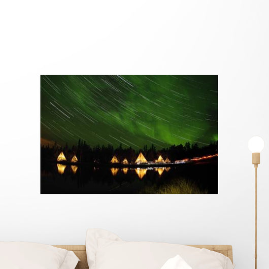 Aurora and Star Trails Wall Decal Design 2