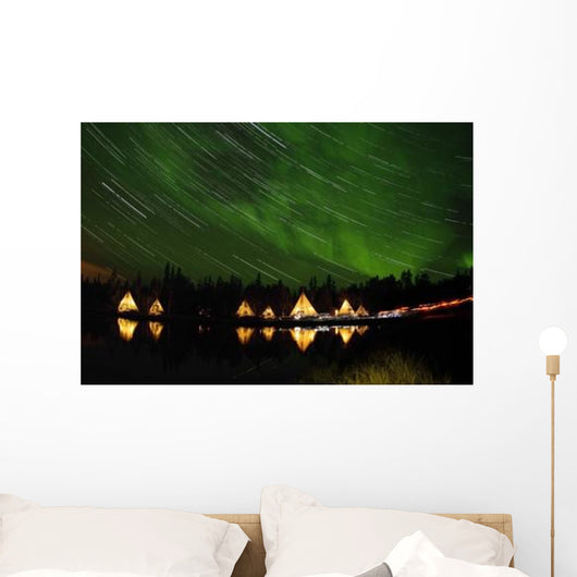 Aurora and Star Trails Wall Decal Design 2