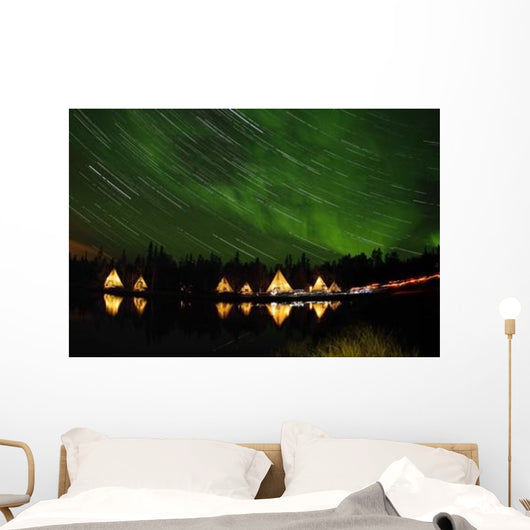Aurora and Star Trails Wall Decal Design 2
