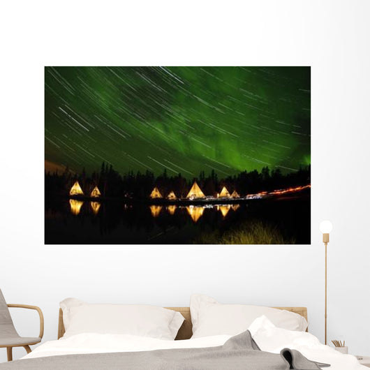 Aurora and Star Trails Wall Decal Design 2
