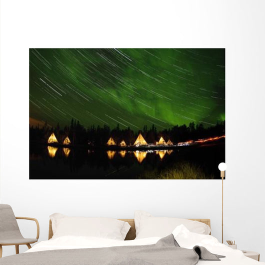 Aurora and Star Trails Wall Decal Design 2