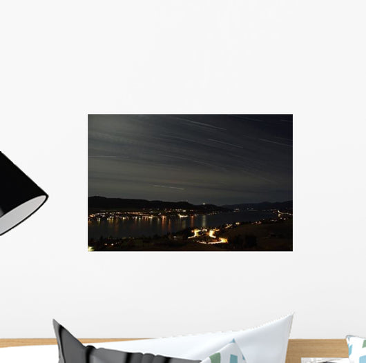 Star Trails over Okanagan Wall Decal