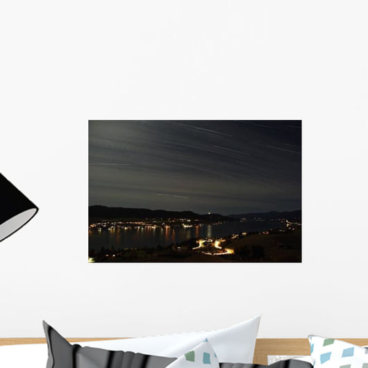 Star Trails over Okanagan Wall Decal