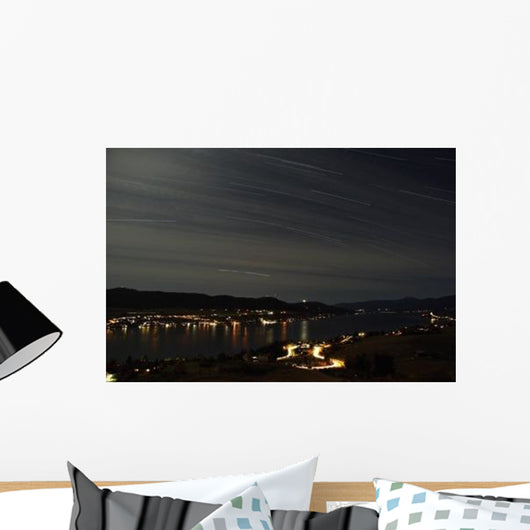Star Trails over Okanagan Wall Decal