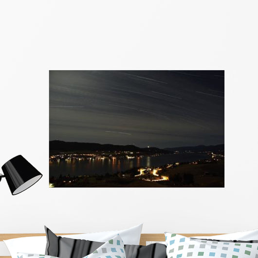 Star Trails over Okanagan Wall Decal