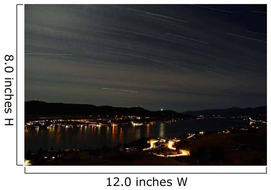 Star Trails over Okanagan Wall Decal